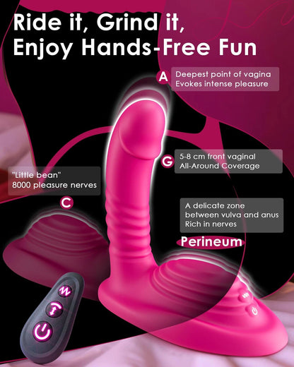 Riding Grinding Thrusting Dildo Vibrator for Remote Control (2023)