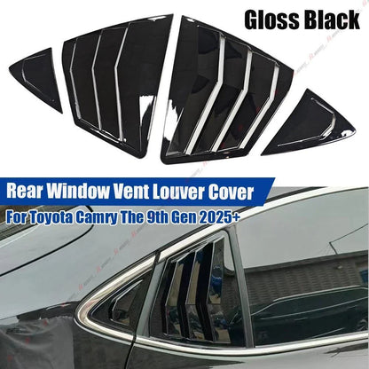 Gloss Black Rear Window Vent Louver Cover for Toyota Camry (2025–2025)