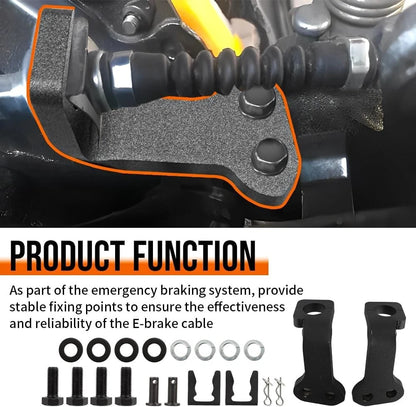 Rear Disc E-Brake Cable Bracket w/ Mounting Kit for Honda Acura Integra Civic