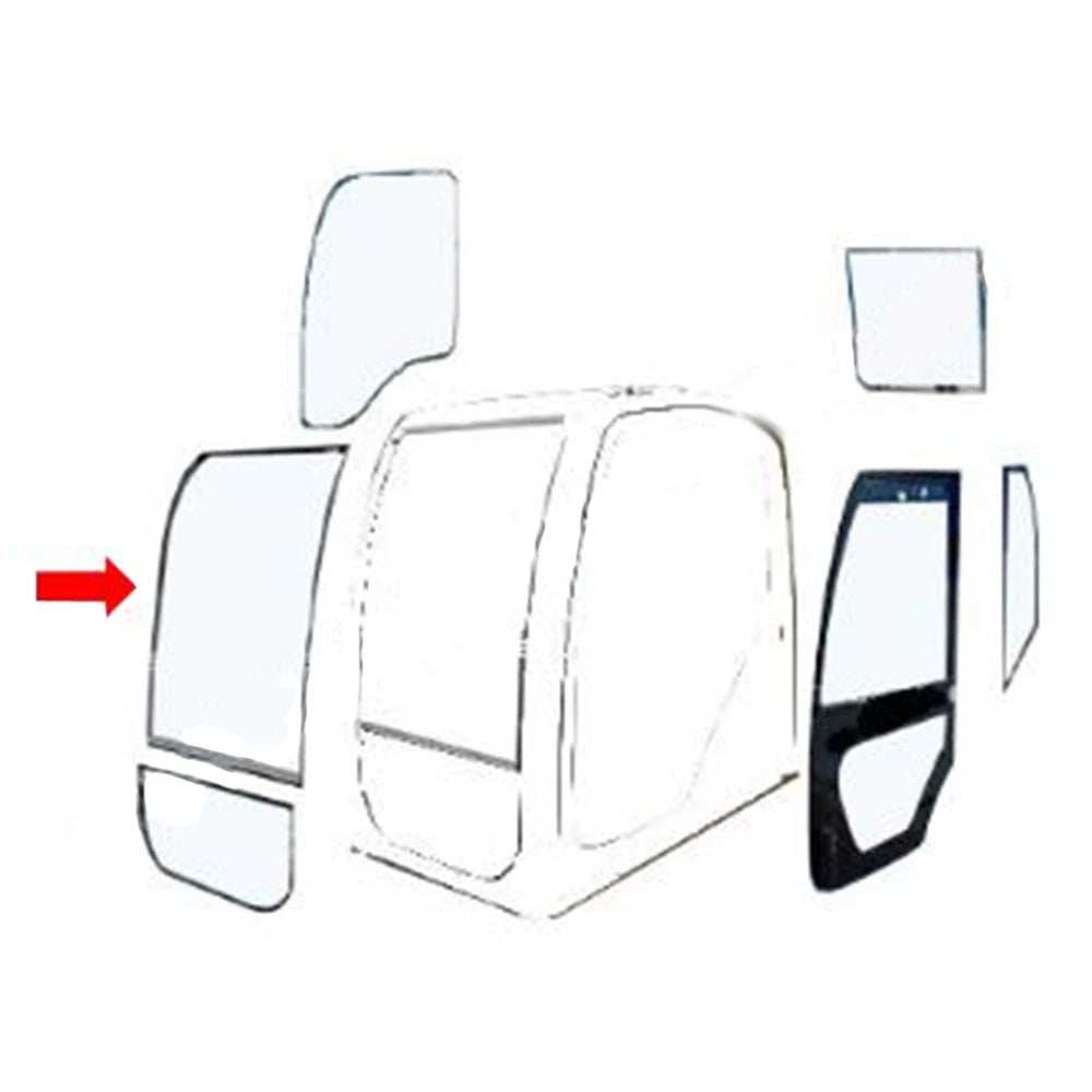 Front Upper Windshield Glass for Kobelco SK235SR (Fits New Holland)