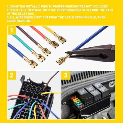 12-Slot Relay Box for Universal Automotive Fuse Relay Holder