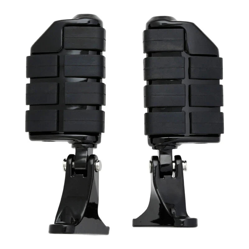 Set of 2 Black Rear Passenger Footpeg Pegs for Harley Touring (1993–2025)