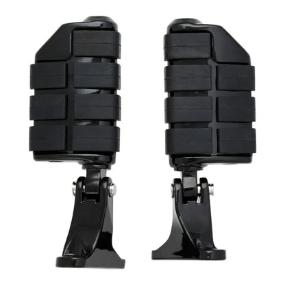 Set of 2 Black Rear Passenger Footpeg Pegs for Harley Touring (1993–2025)
