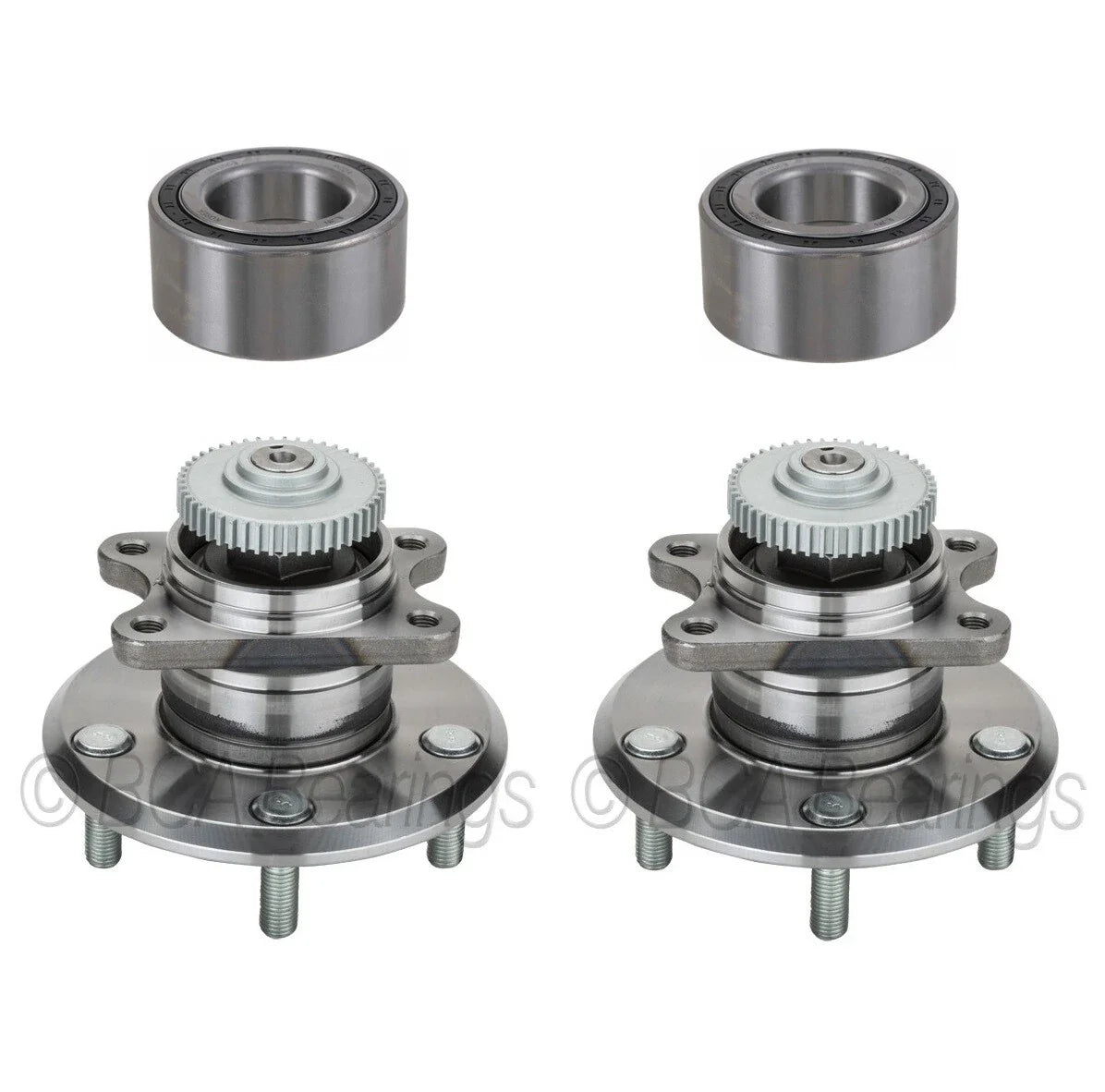Set of 2 NTN Front Rear Wheel Bearings Hub Assemblies for Sonata Optima (FWD)