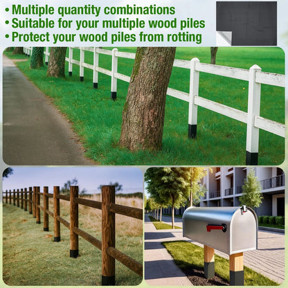 17 x 13 Inch Fence Post Protector for 4 x 4 Wood Fence Posts