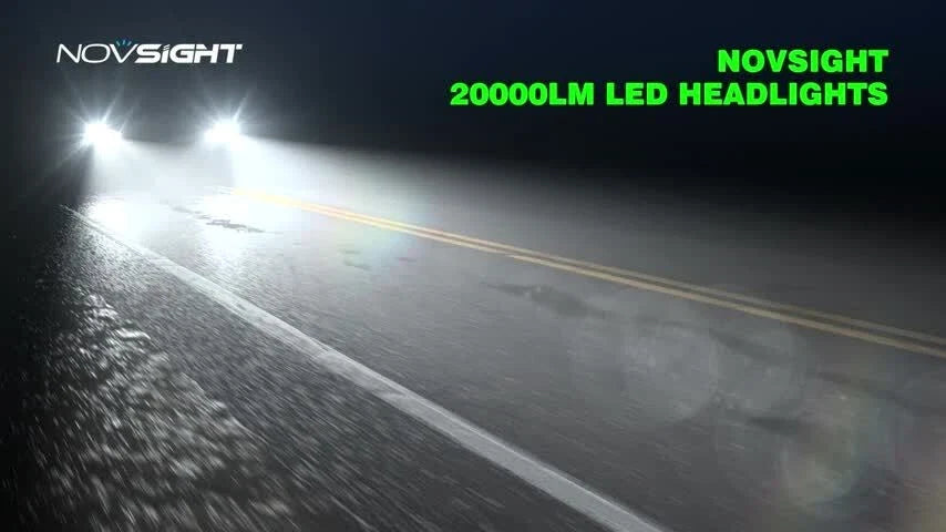 2x H11 H8 H9 LED Headlight Bulbs for NOVSIGHT (22000LM 100W 6500K)