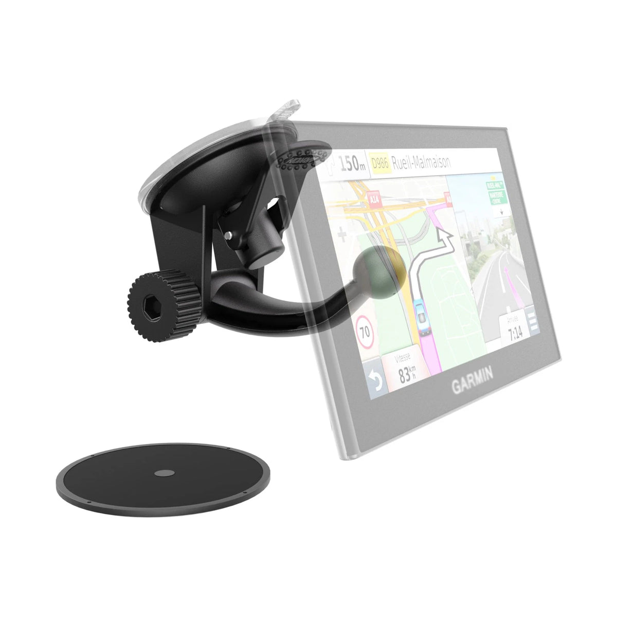 Suction Mount for Garmin nuvi 40 50 1450 (2010–2013)