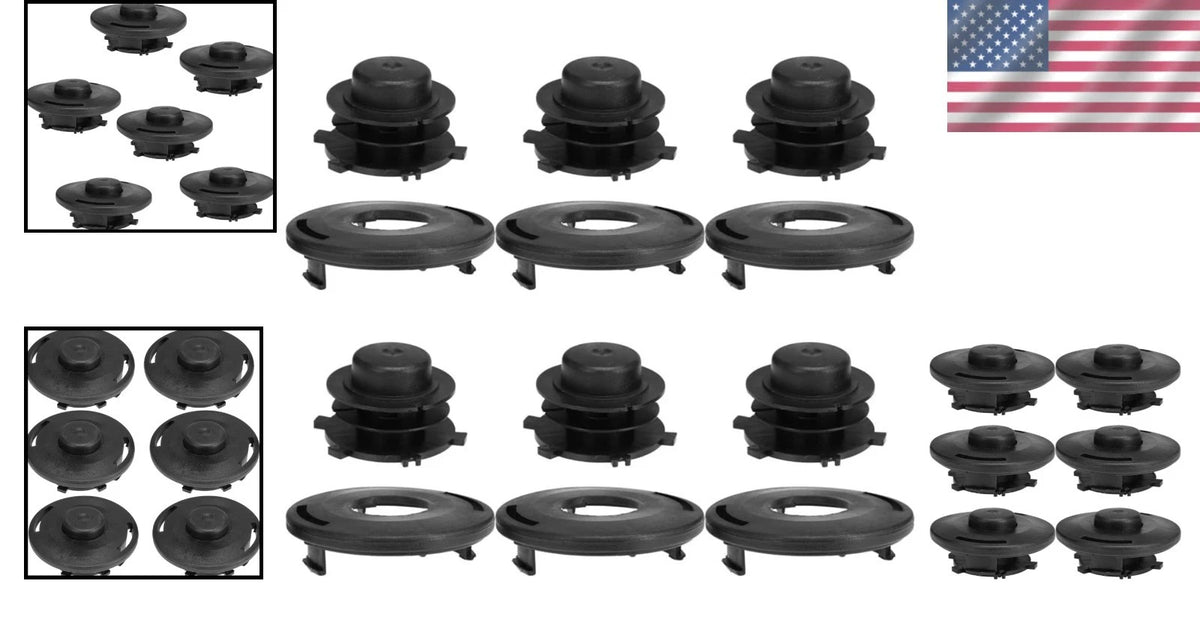 Set of 6 Replacement Trimmer Heads for Stihl 25-2 FS Spool & Cover