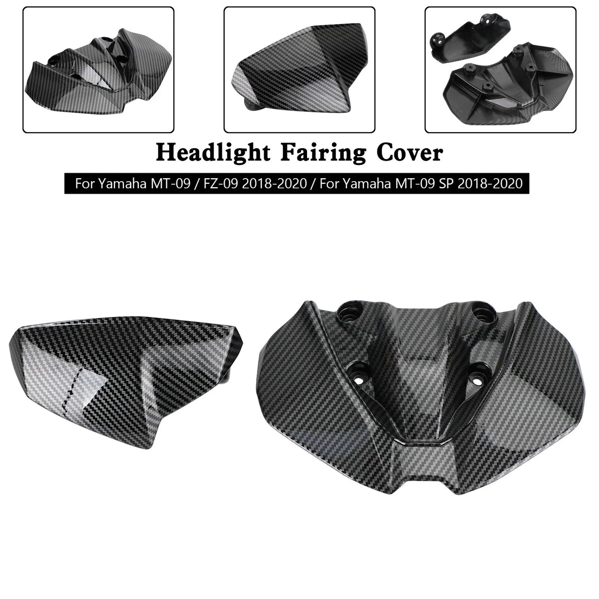 Headlight Fairing Windshield Cover for Yamaha MT-09 FZ09 MT-09 SP (2018–2020)