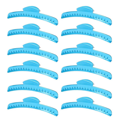 12X Finger Wave Clips for Hair Styling - Metal Aluminum Tip Blue