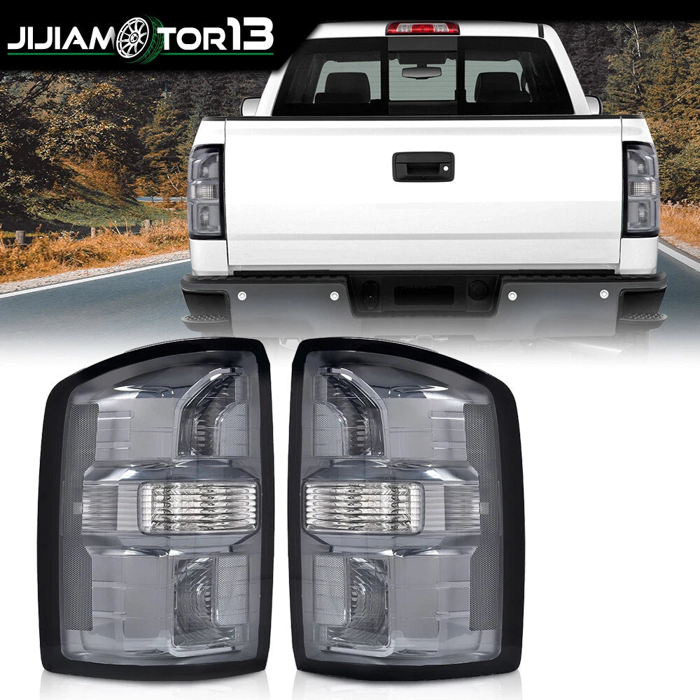 Smoke Tail Light Lamp Assembly Pair for GMC Sierra 2500 (2016–2019) J-02RLA4337ASM, 84288725, GM2801281C, 84288724, GM2800281C