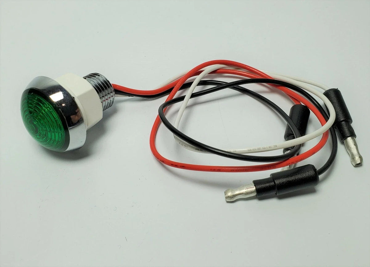 1-1/4in Dual Function Green LED Marker Light for Mini Moon Chrome (1)