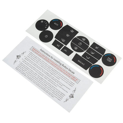 Heater AC Climate Control Button Repair Decal Stickers for Ford Escape Fusion