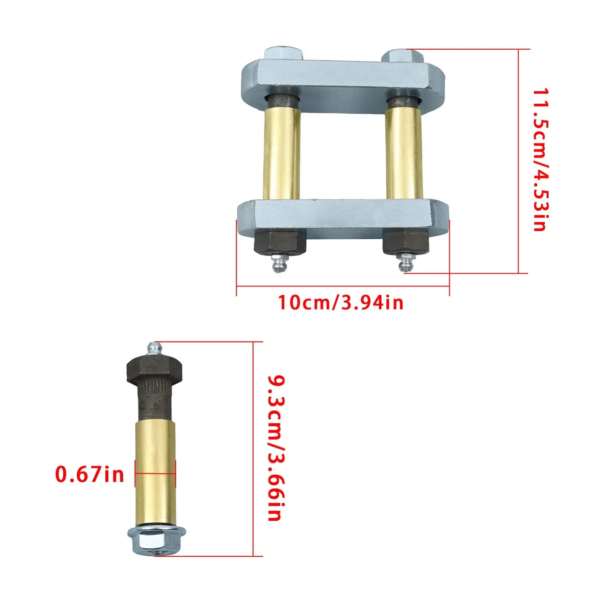 Set of 2 Heavy Duty Shackle Upgrade Kit for MORryde UO12-016