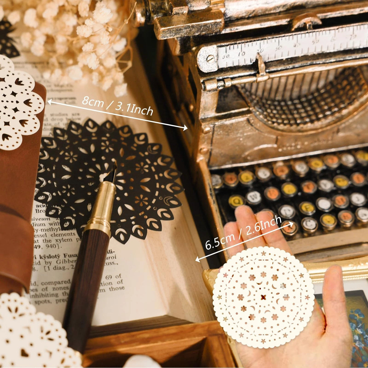 30 PCS Lace Paper for Scrapbooking DIY Crafts Wedding