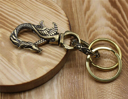 Solid Brass Keychains Clip Hook for EDC Bags and Pants