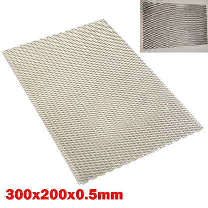 1pc Metal Titanium Mesh Sheet 300mm x 200mm x 0.5mm Perforated Plate