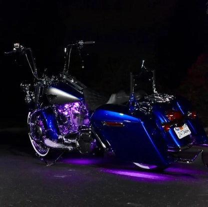 12 Strip LED Underglow Accent Lighting for Harley Motorcycle (1994–2023)