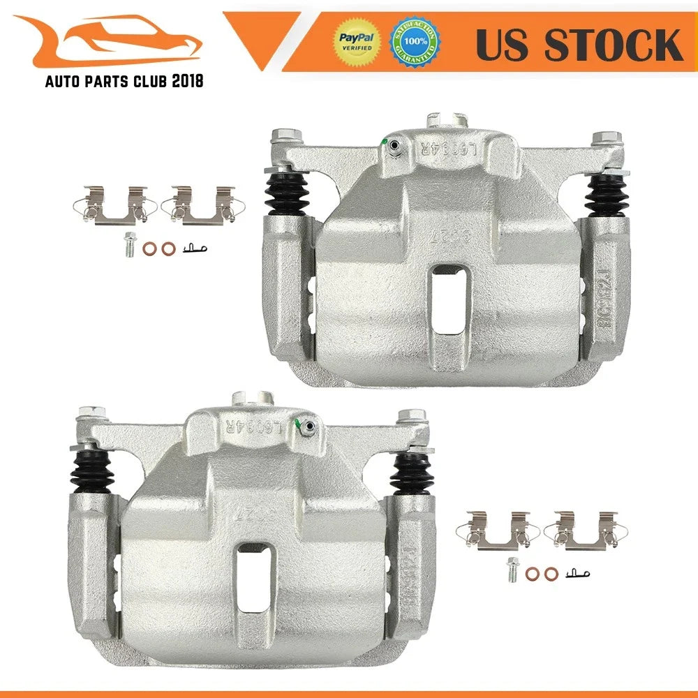 Set of 2 Front Brake Calipers w/ Bracket for Nissan Rogue (2014–2015)