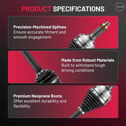 CV Axle Pair for Lexus ES300 (1997–2001) & Toyota Sienna (1998–2003)