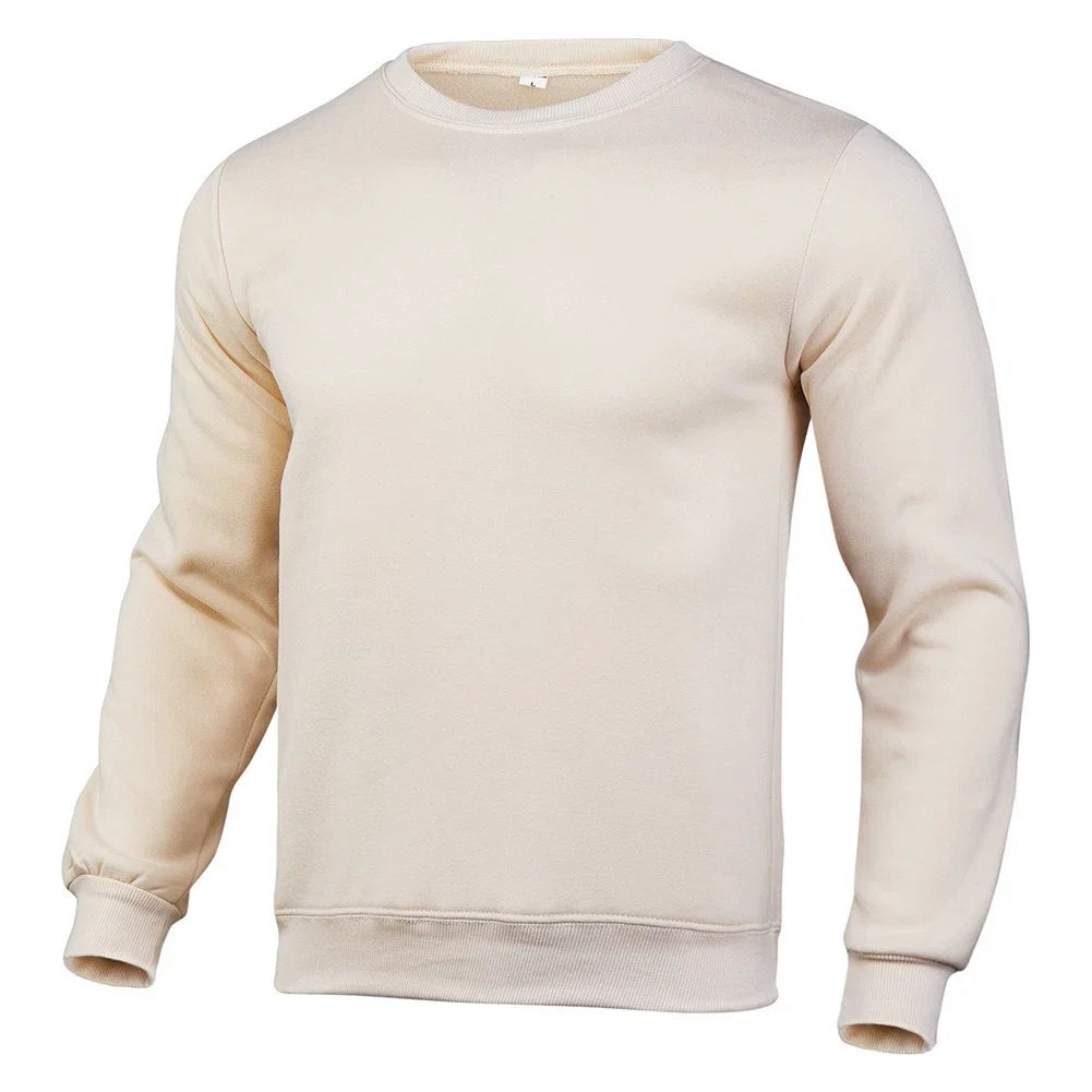 Set of 2 Solid Cotton Sweatshirts for Casual Wear (Men's, Long Sleeve)