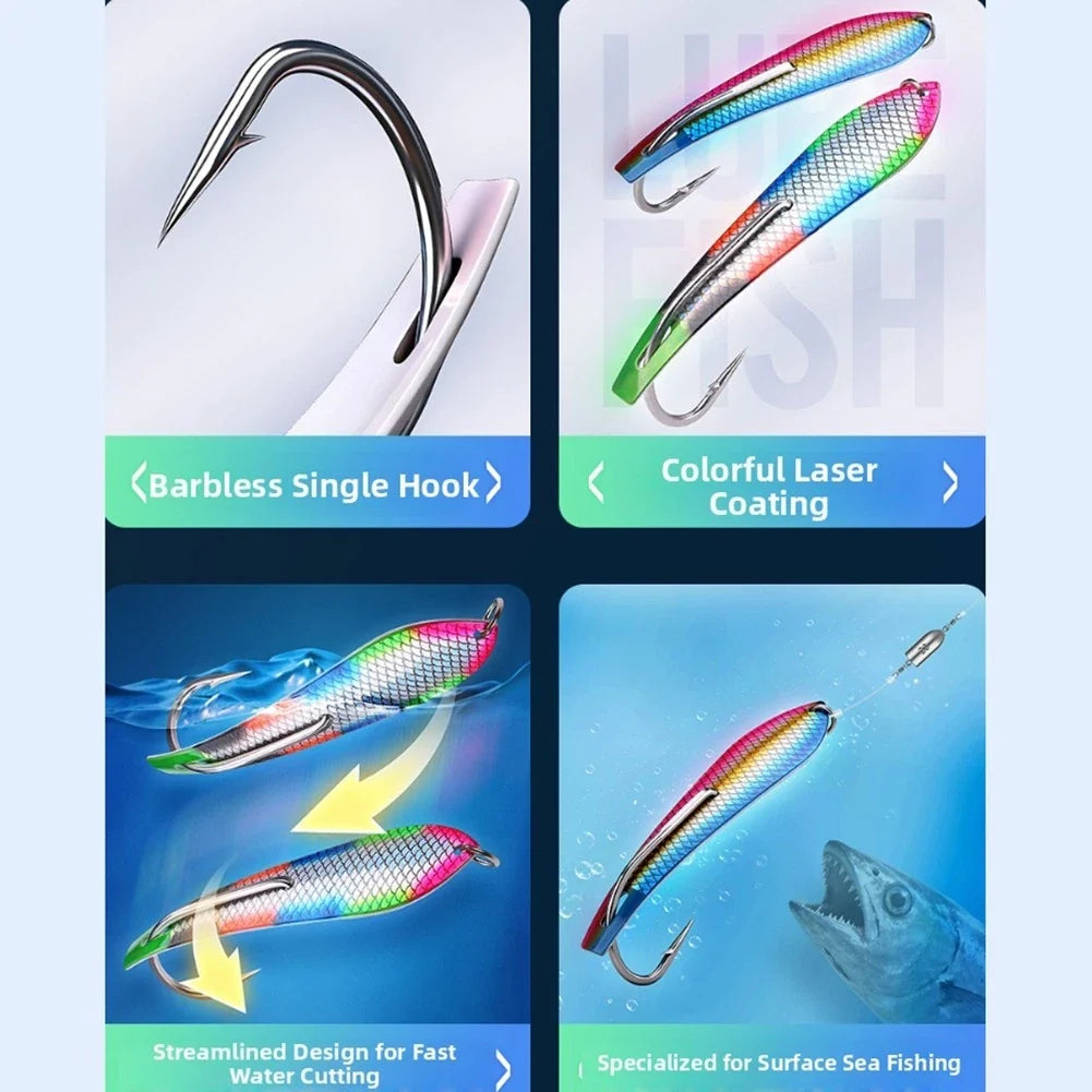 12 Metal Spoon Lure for Deep Sea Trolling Fishing Jig (5cm)