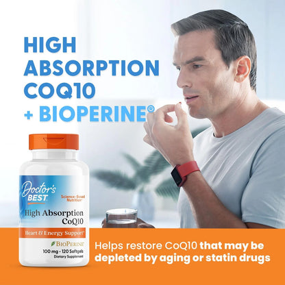 High Absorption CoQ10 for Doctor's Best (120 Count)