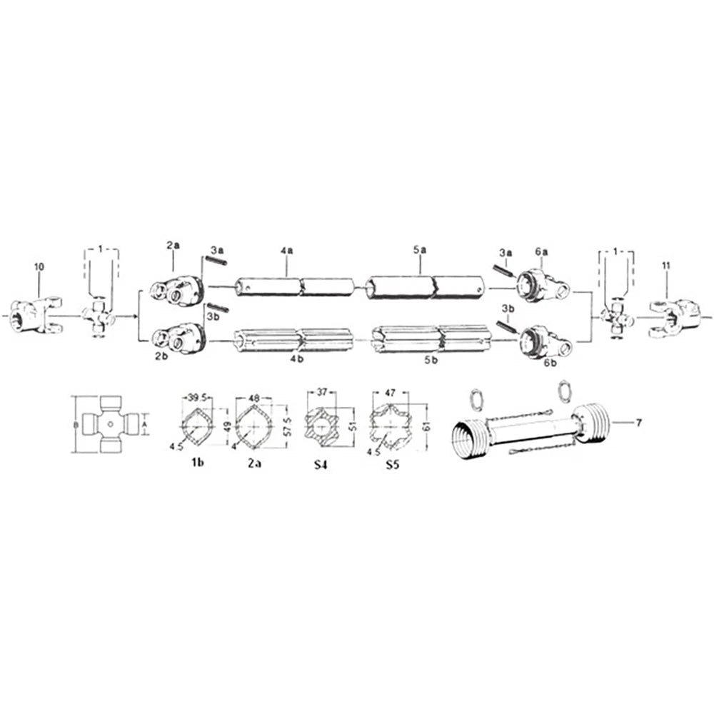Cross & Bearing Kit for Ford New Holland 408 411 412 415 D1000 D800