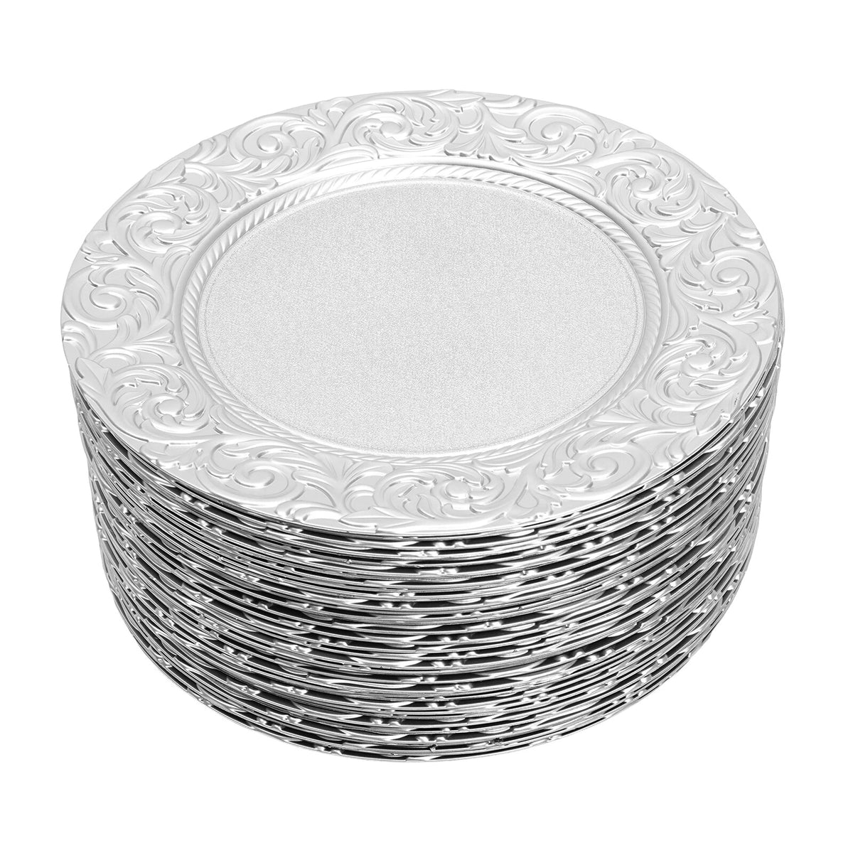 Set of 100 Charger Plates 13'' Round for Wedding Party