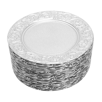 Set of 100 Charger Plates 13'' Round for Wedding Party