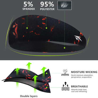 3X Headbands for Men - Sweatband Sports Headband Set