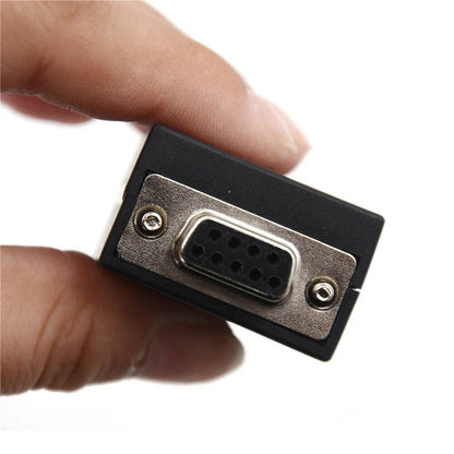 10Pcs D-SUB DB9 Female 9Pin Black Cover Connector