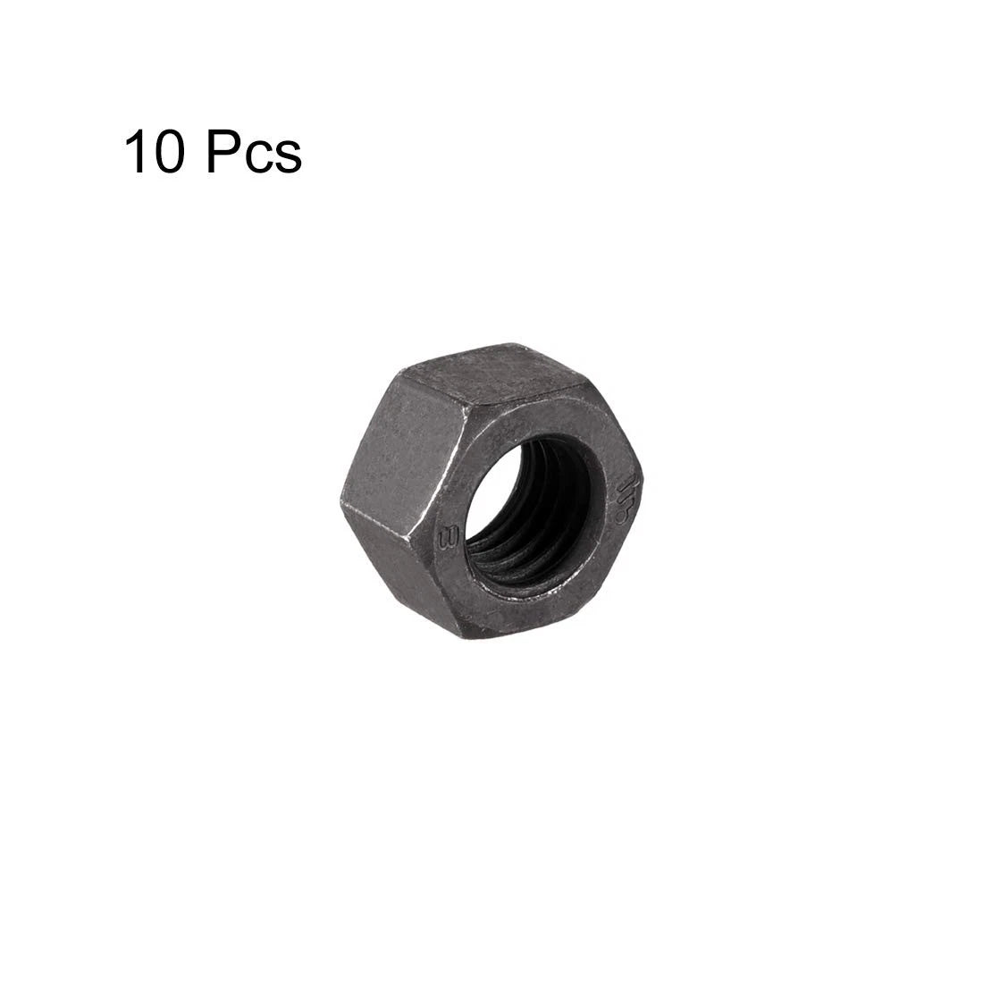 M12x1.75mm Hex Nuts for Metric Applications (Coarse Thread, Black)