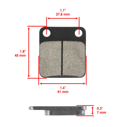 Front Brake Pads for Yamaha Kodiak 400 YFM400 (1999–2006) HU1300MP102LR