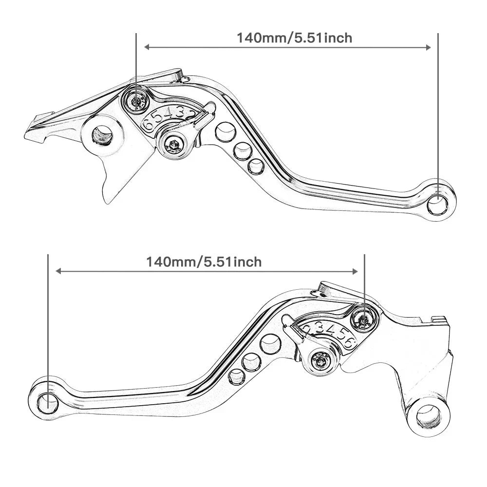 Adjustable Short Brake Clutch Levers for Honda CBR600RR (2003–2006), CBR954RR (2002–2003)