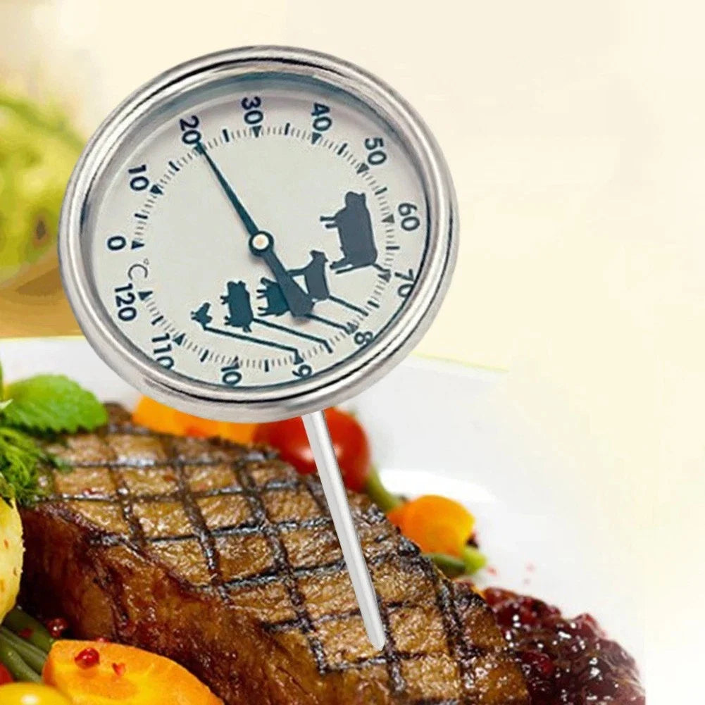 Stainless Steel Grill Thermometer for All Grills (90–998°F)