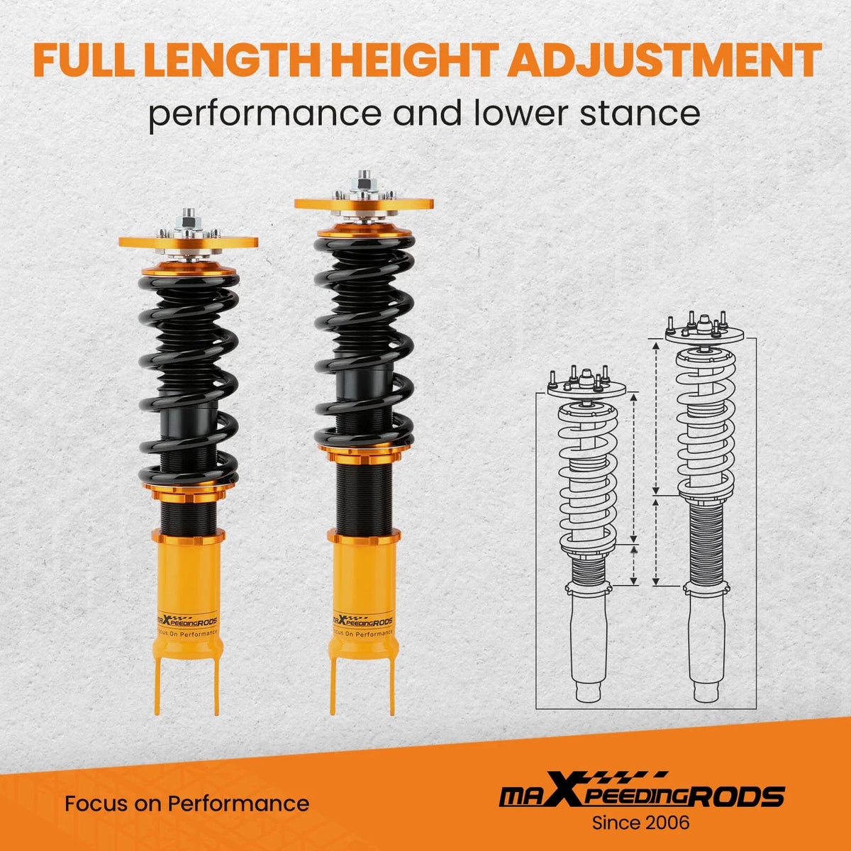 Coilovers with Adjustable Height and Rear Camber Arms for Infiniti G37/370Z (2009–2016)