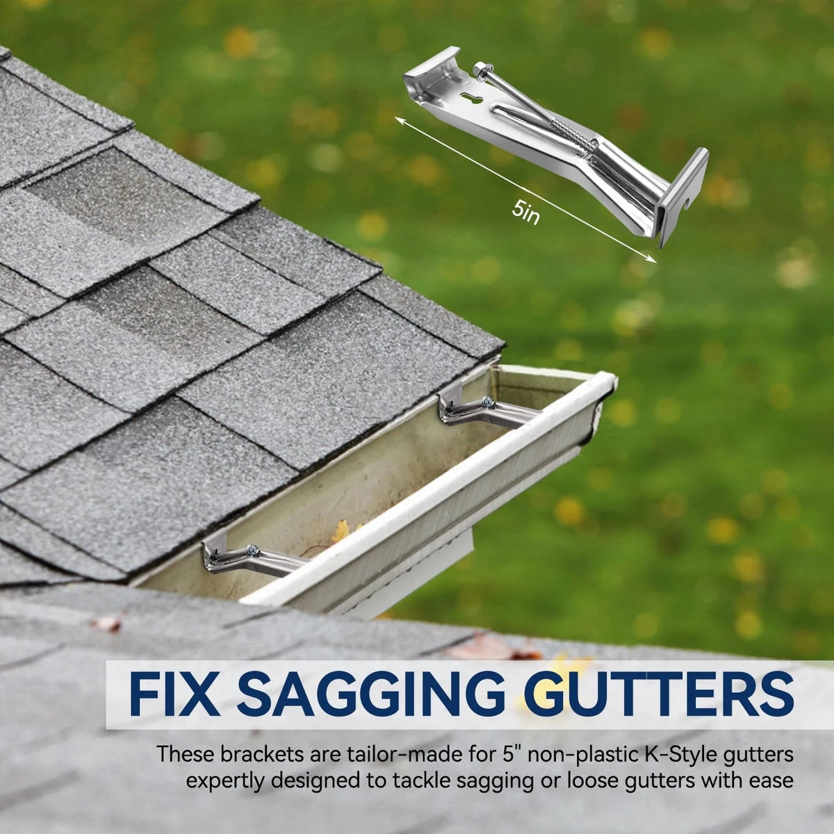 60 Pack Gutter Hangers for 5 Inch Gutters