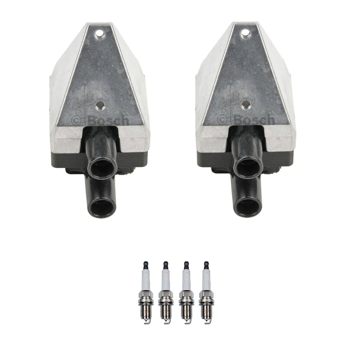 Set of 2 Ignition Coils & 4 Platinum Spark Plugs for Mercedes W202 C220 (1994–2000)