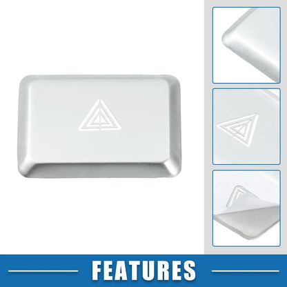 Dashboard Hazard Button Cover Trim for Honda Civic (2022–2023) Aluminum Silver Tone