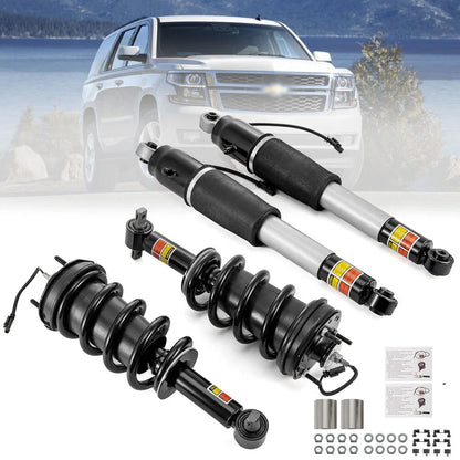 Set of 4 Front Strut Assemblies / Rear Shock Absorbers for Chevrolet Suburban Tahoe (2015–2020)