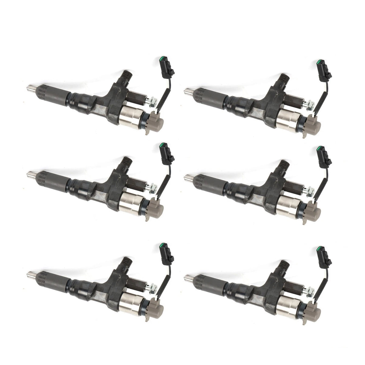 6x Diesel Fuel Injectors for Hino J08E Kobelco SK350-8 (095000-6593, VH23670E0520)