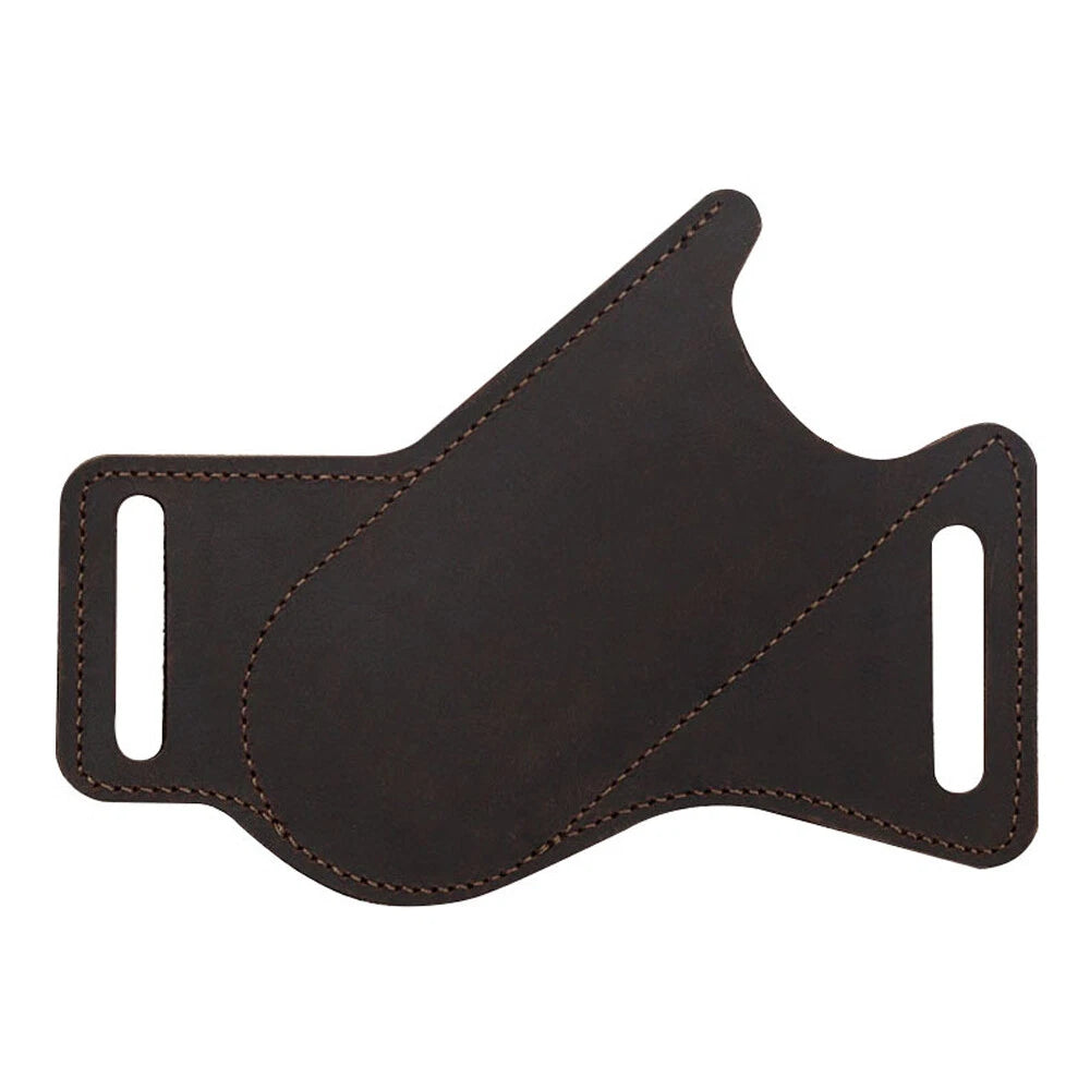 Folding Blade Knife Sheath for Pocket Tools (1pc) Black Leather