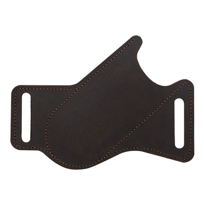 Folding Blade Knife Sheath for Pocket Tools (1pc) Black Leather