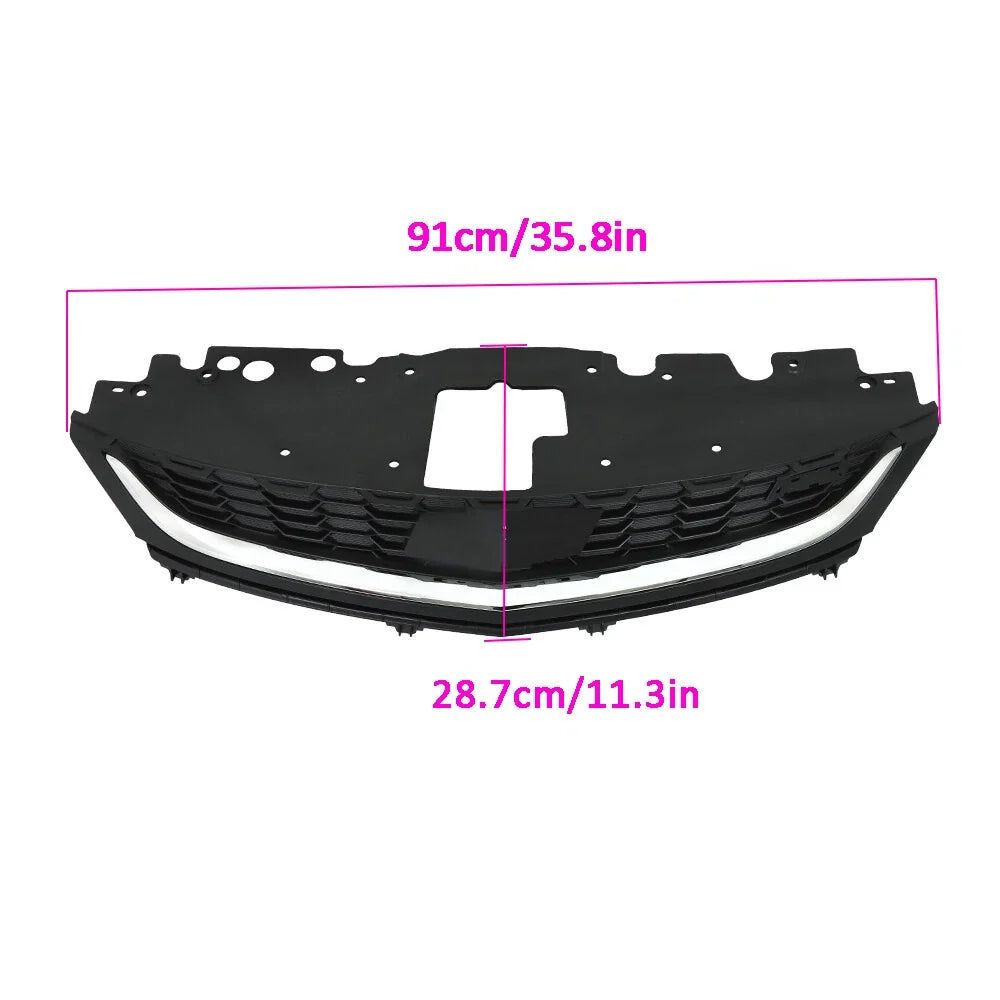 Front Upper Grille Honeycomb Black for Chevrolet Sonic (2017–2020)
