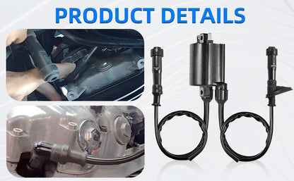 2X Ignition Coil Spark Plug Cap for Honda Shadow ACE Aero Spirit 750 (1998–2003)