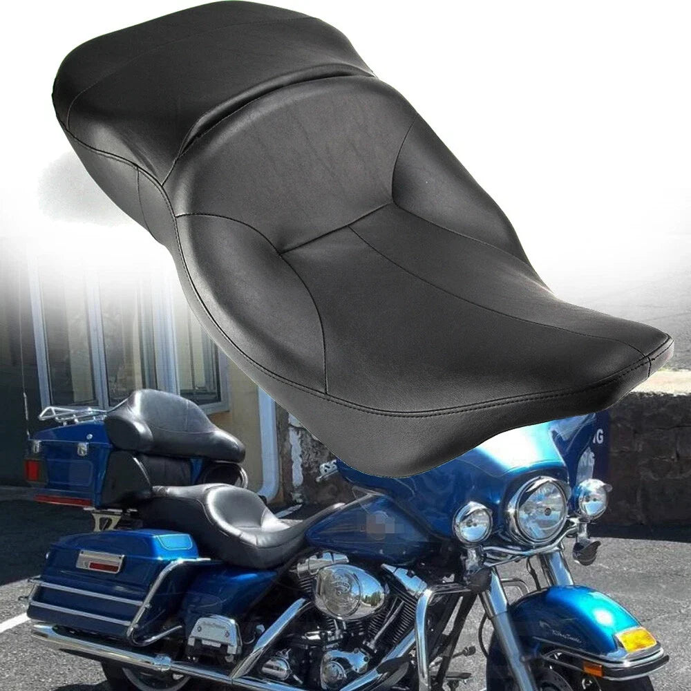 One-Piece Motorcycle Driver & Passenger Seat for Harley Electra Glide (1997–2007)