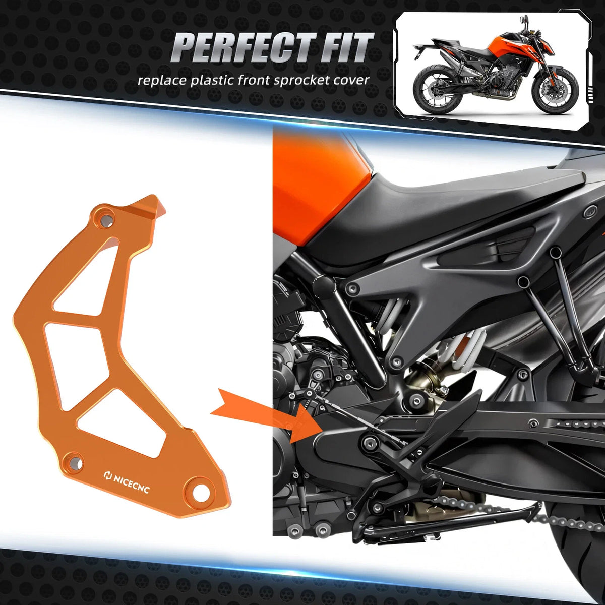 NICECNC Case Sprocket Guard for KTM 790 Adventure/R/S (2019–2023), 790 Duke (2018–2023)