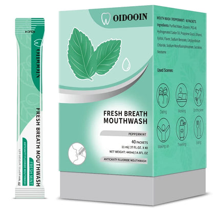 Pack of 40 Travel Size Mouthwash Mini 0.01 Fl Oz