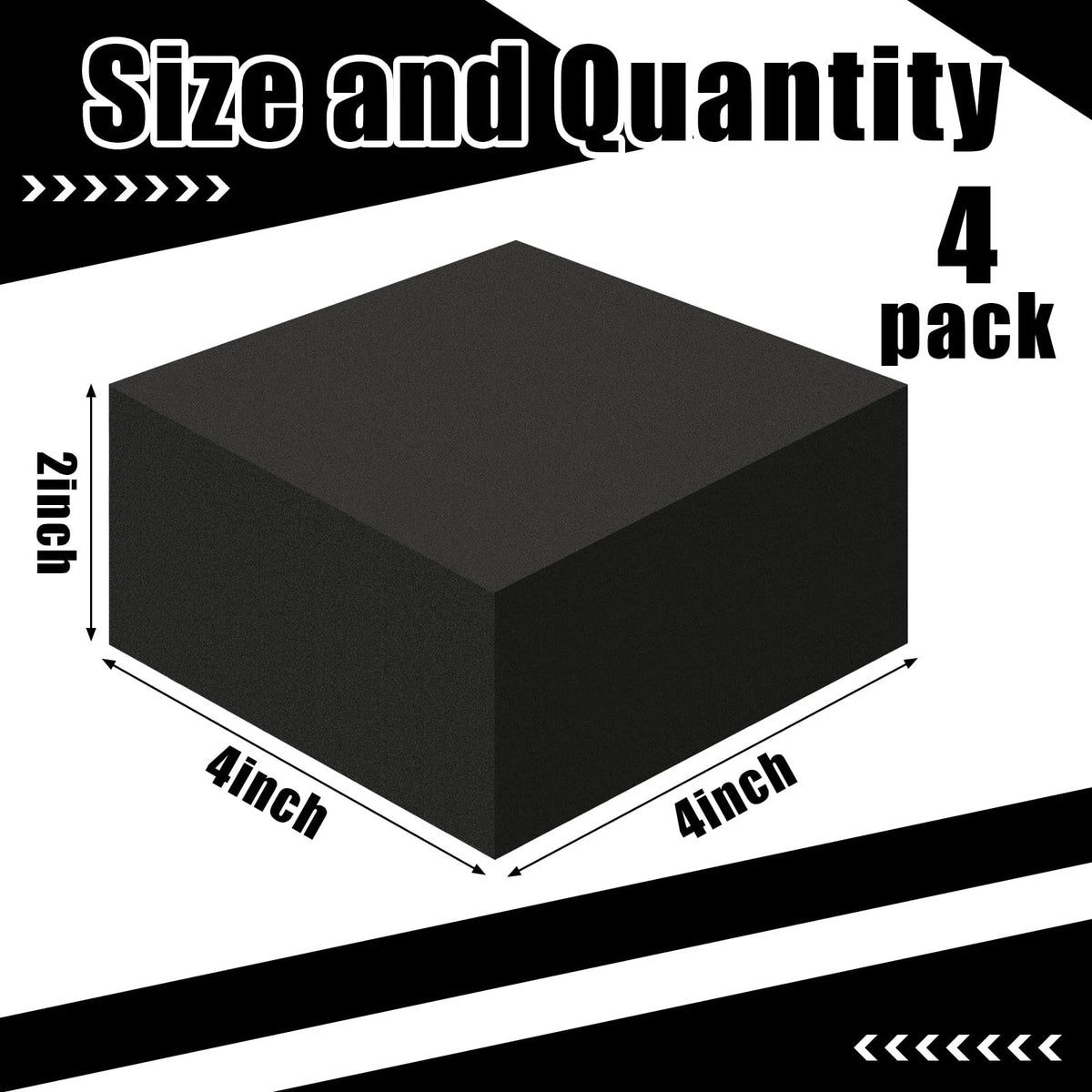 Set of 4 Foam Padding Sheets 2" Thick for Custom Applications